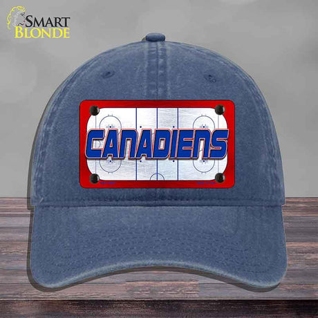 CANADIENS Graphic Novelty License Plate Hat HAT-MLP-14671 Unconstructed Cotton Navy