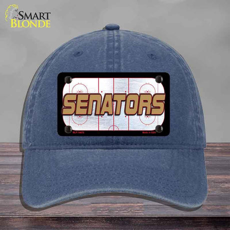 SENATORS Graphic Novelty License Plate Hat HAT-MLP-14676 Unconstructed Cotton Navy