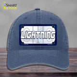 LIGHTNING Graphic Novelty License Plate Hat HAT-MLP-14682 Unconstructed Cotton Navy