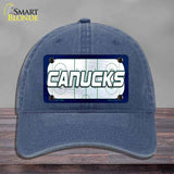 CANUCKS Graphic Novelty License Plate Hat HAT-MLP-14685 Unconstructed Cotton Navy