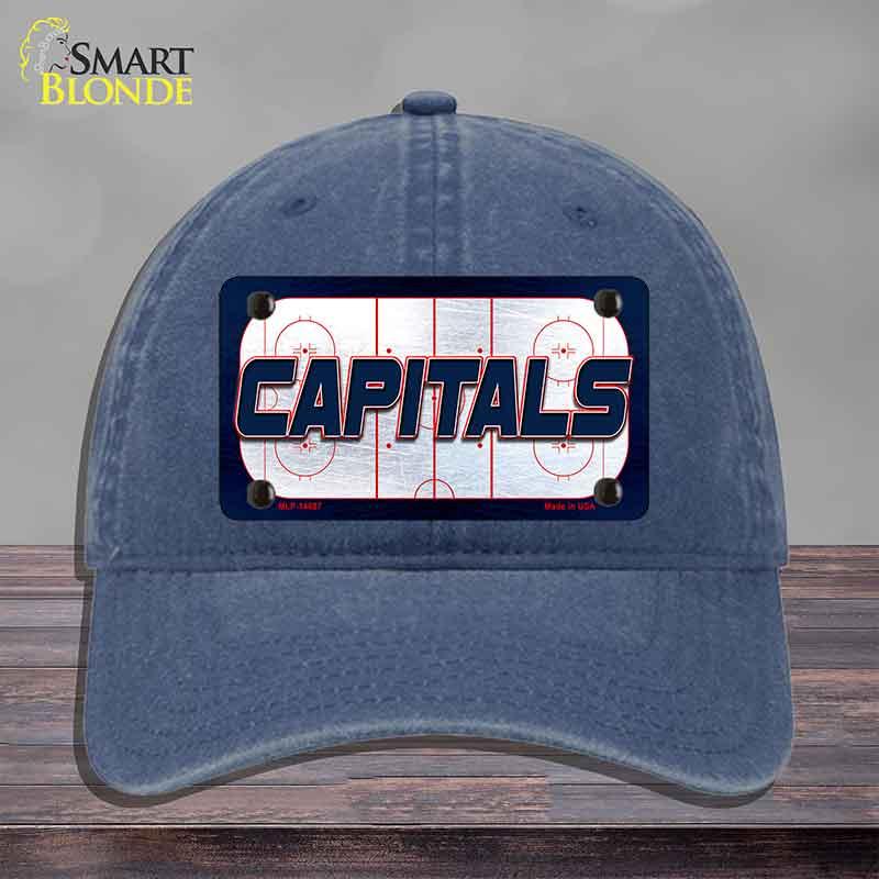 CAPITALS Graphic Novelty License Plate Hat HAT-MLP-14687 Unconstructed Cotton Navy