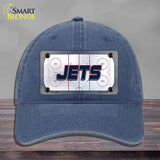 JETS Graphic Novelty License Plate Hat HAT-MLP-14688 Unconstructed Cotton Navy