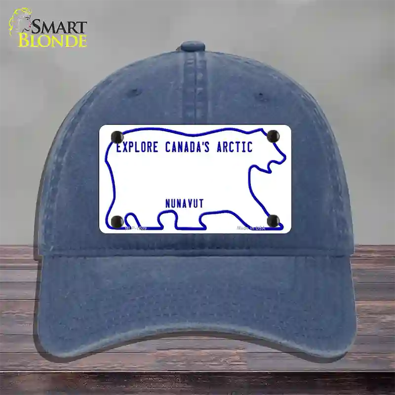 Nunavut Novelty License Plate Hat Unconstructed Cotton / Navy