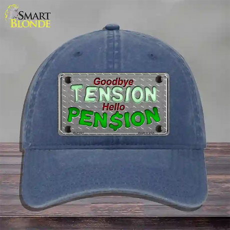 Tension Pension Novelty License Plate Hat Unconstructed Cotton / Navy