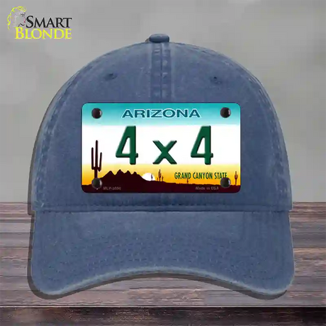 4X4 Arizona Novelty License Plate Hat Unconstructed Cotton / Navy