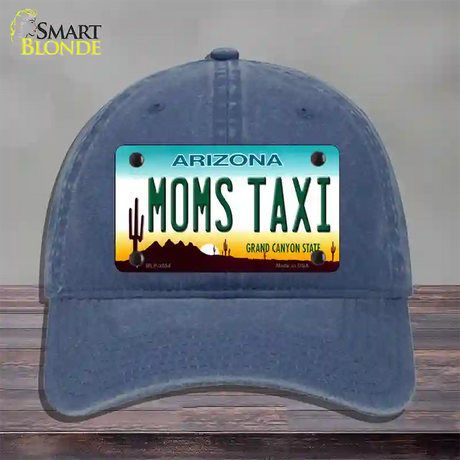 Moms Taxi Arizona Novelty License Plate Hat Unconstructed Cotton / Navy