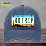 Rd Trip Arizona Novelty License Plate Hat Unconstructed Cotton / Navy