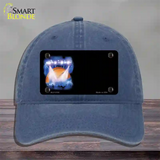 Basketball Game Offset Novelty License Plate Hat Unconstructed Cotton / Navy