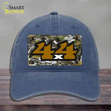 4x4 Camouflage Novelty License Plate Hat Unconstructed Cotton / Navy