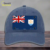 Anguilla Flag Novelty License Plate Hat Unconstructed Cotton / Navy