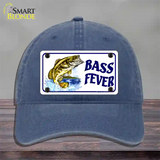 Bass Fever Novelty License Plate Hat Unconstructed Cotton / Navy