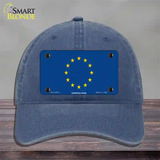 European Union Flag Novelty License Plate Hat Unconstructed Cotton / Navy