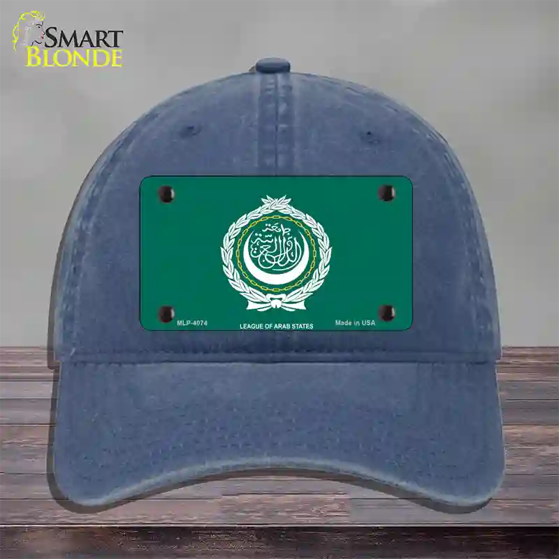 League Of Arab States Flag Novelty License Plate Hat Unconstructed Cotton / Navy