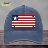 Liberia Flag Novelty License Plate Hat Unconstructed Cotton / Navy