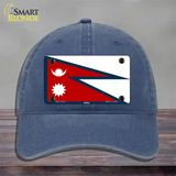 Nepal Flag Novelty License Plate Hat Unconstructed Cotton / Navy