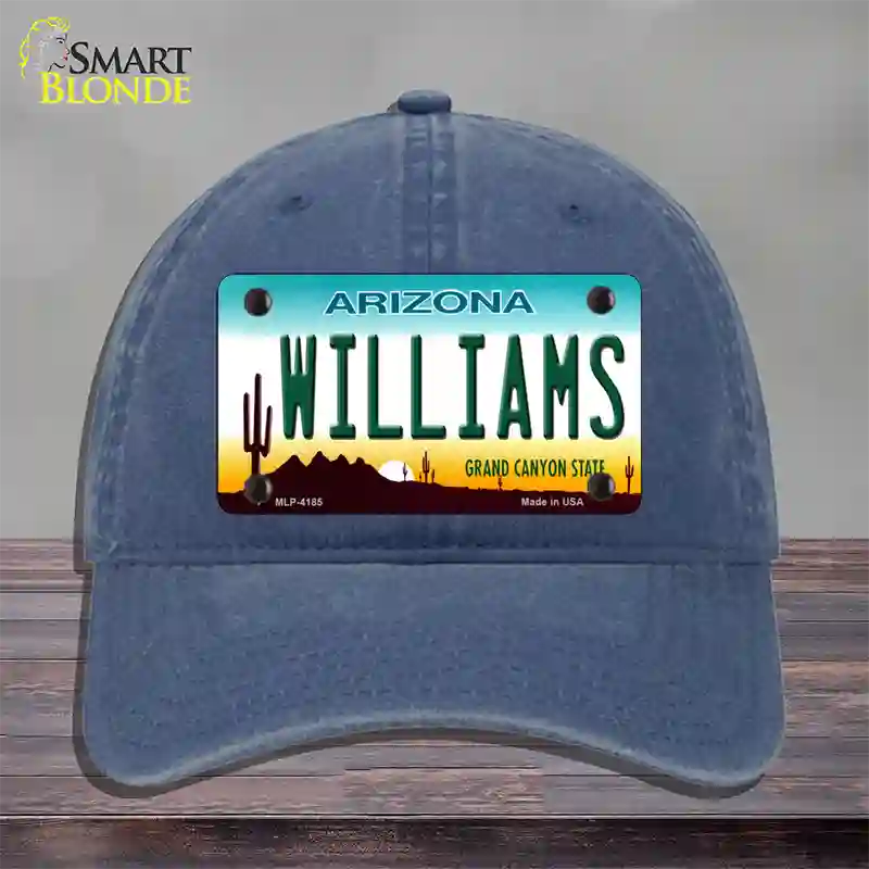 Williams Arizona Novelty License Plate Hat Unconstructed Cotton / Navy