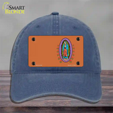 Virgin Mary Copper Novelty License Plate Hat Unconstructed Cotton / Navy