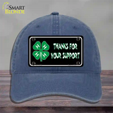 Thanks For Your Support 4-H Novelty License Plate Hat Unconstructed Cotton / Navy