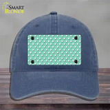 Mint Polka Dot Novelty License Plate Hat Unconstructed Cotton / Navy