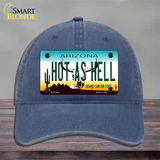 Hot As Hell Arizona Novelty License Plate Hat Unconstructed Cotton / Navy