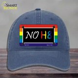 NO H8 Novelty License Plate Hat Unconstructed Cotton / Navy