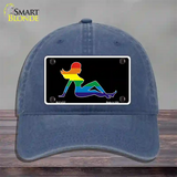Mud Flap Girl Novelty License Plate Hat Unconstructed Cotton Navy