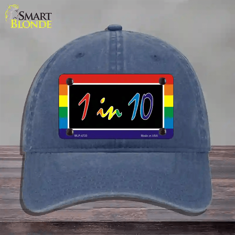 1 In 10 Novelty License Plate Hat Unconstructed Cotton / Navy