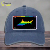 Shark Novelty License Plate Hat Unconstructed Cotton / Navy