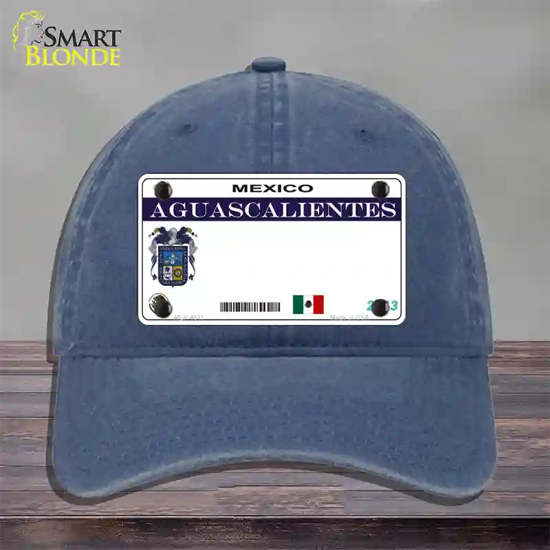 Aguascalientes Mexico Novelty License Plate Hat Unconstructed Cotton / Navy