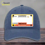 Guerrero Mexico Blank Novelty License Plate Hat Unconstructed Cotton / Navy