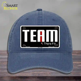 I In Team Novelty License Plate Hat Unconstructed Cotton / Navy