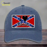 I Love Rednecks Novelty License Plate Hat Unconstructed Cotton / Navy