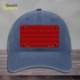 Red Black Anchor Novelty License Plate Hat Unconstructed Cotton / Navy