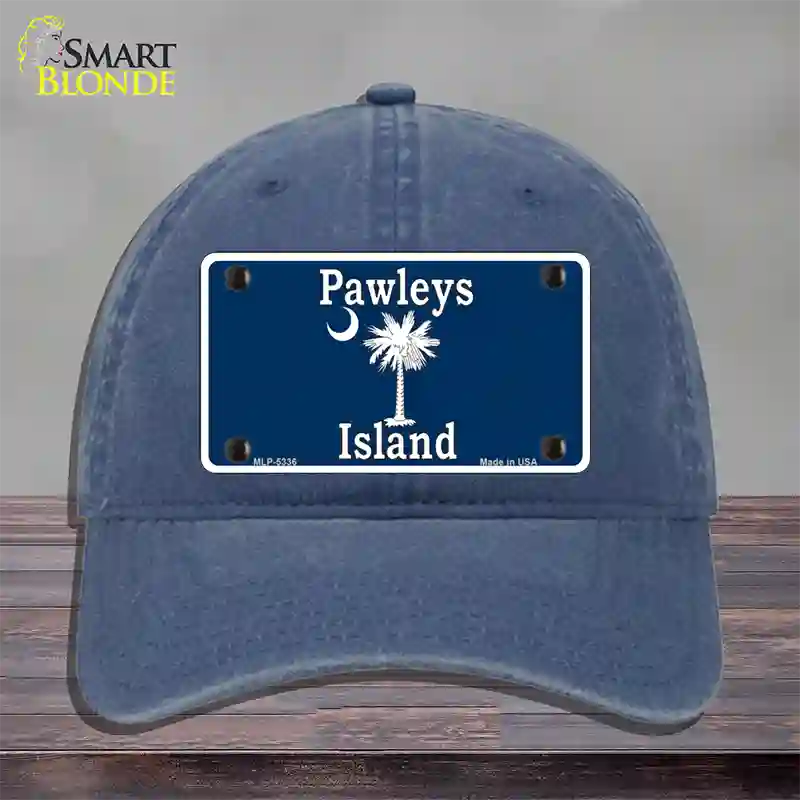 Pawleys Island Blue Novelty License Plate Hat Unconstructed Cotton / Navy