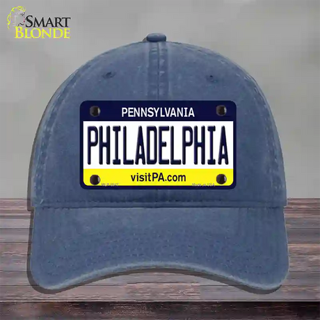 Philadelphia Pennsylvania State Novelty License Plate Hat Unconstructed Cotton / Navy