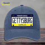 Gettysburg Pennsylvania State Novelty License Plate Hat Unconstructed Cotton / Navy