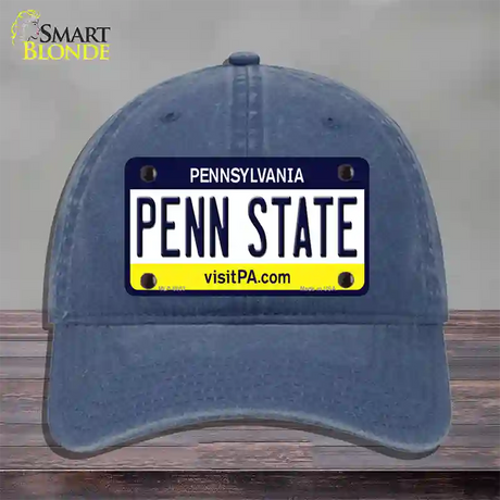 Penn State Pennsylvania State Novelty License Plate Hat Unconstructed Cotton / Navy