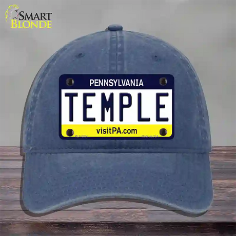 Temple Pennsylvania State Novelty License Plate Hat Unconstructed Cotton / Navy