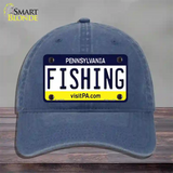 Fishing Pennsylvania State Novelty License Plate Hat Unconstructed Cotton / Navy