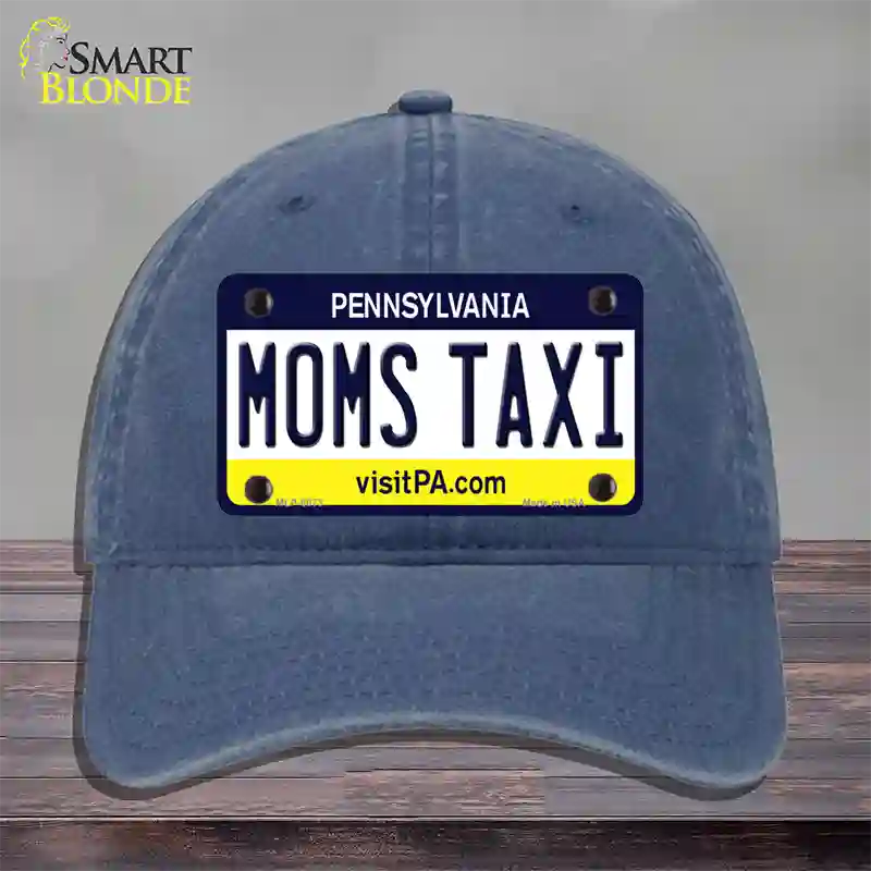 Moms Taxi Pennsylvania State Novelty License Plate Hat Unconstructed Cotton / Navy