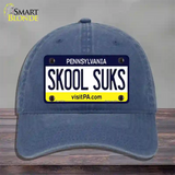 Skool Suks Pennsylvania State Novelty License Plate Hat Unconstructed Cotton / Navy