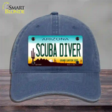 Arizona Scuba Diver Novelty License Plate Hat Unconstructed Cotton / Navy
