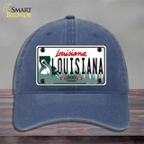 Louisiana Novelty License Plate Hat Unconstructed Cotton / Navy