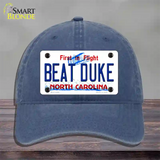 Beat Duke North Carolina Novelty License Plate Hat Unconstructed Cotton / Navy