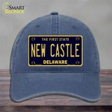 New Castle Delaware Novelty License Plate Hat Unconstructed Cotton / Navy