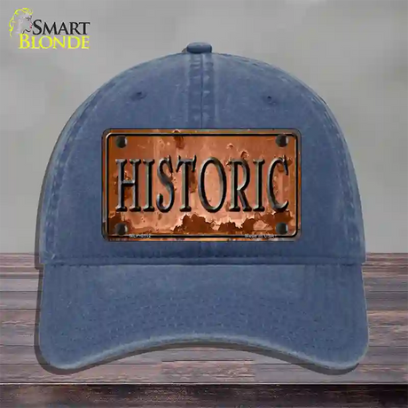 Historic Novelty License Plate Hat Unconstructed Cotton / Navy