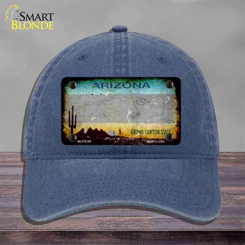 Arizona Gray Rusty Novelty License Plate Hat HAT-MLP-8169