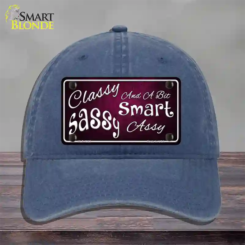 Classy Sassy Novelty License Plate Hat Unconstructed Cotton / Navy