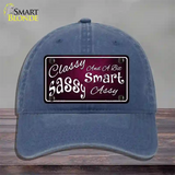 Classy Sassy Novelty License Plate Hat Unconstructed Cotton / Navy
