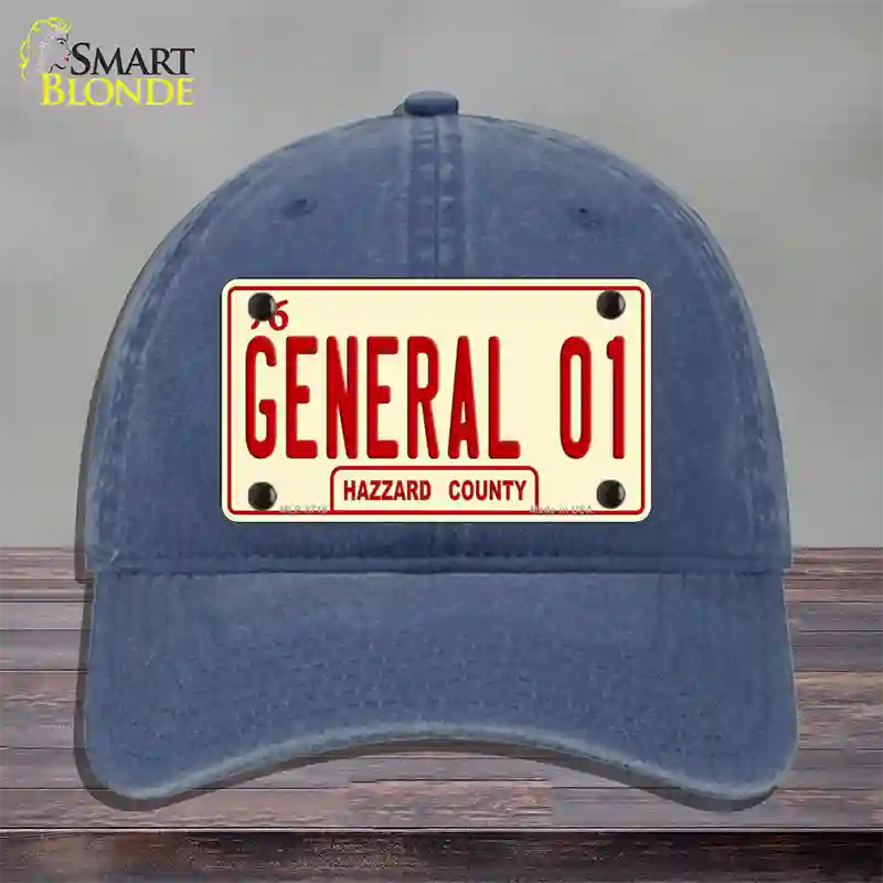 General 01 Novelty License Plate Hat Unconstructed Cotton / Navy